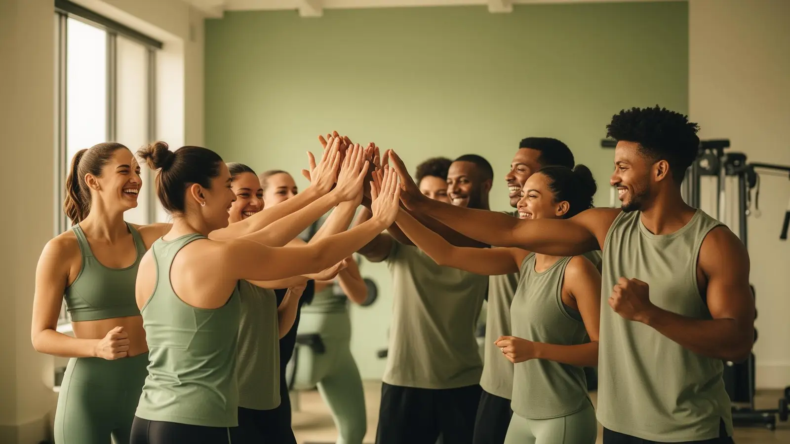Community Vy Motion che si allena insieme in palestra